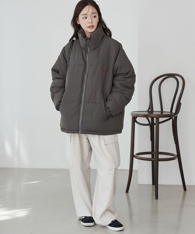 WEGO 【WEB限定/Sサイズ新登場/お気に入り登録者数5万人越えの大人気アイテム】U.S. POLO ASSN.別注パデッドジャケット グレー