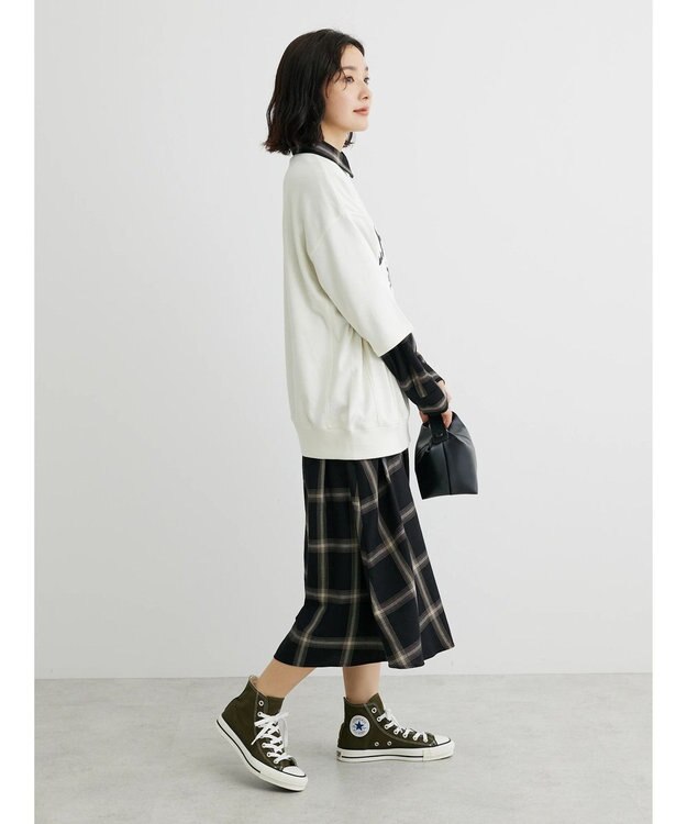 Green Parks ミニ裏毛ロゴトレＴｅｅ Off White