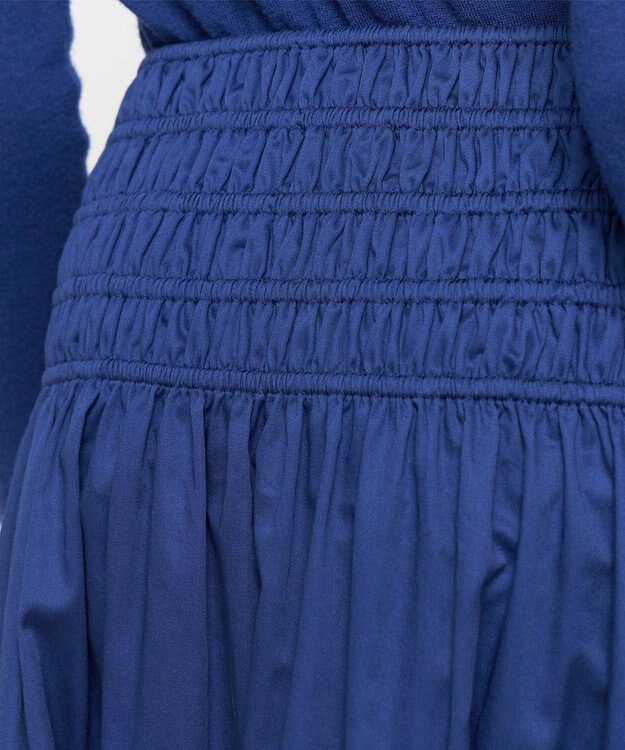 JOSEPH 【洗える】コットンサティーン　スカート Cobalt