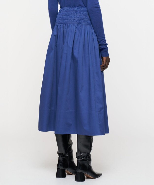 JOSEPH 【洗える】コットンサティーン　スカート Cobalt