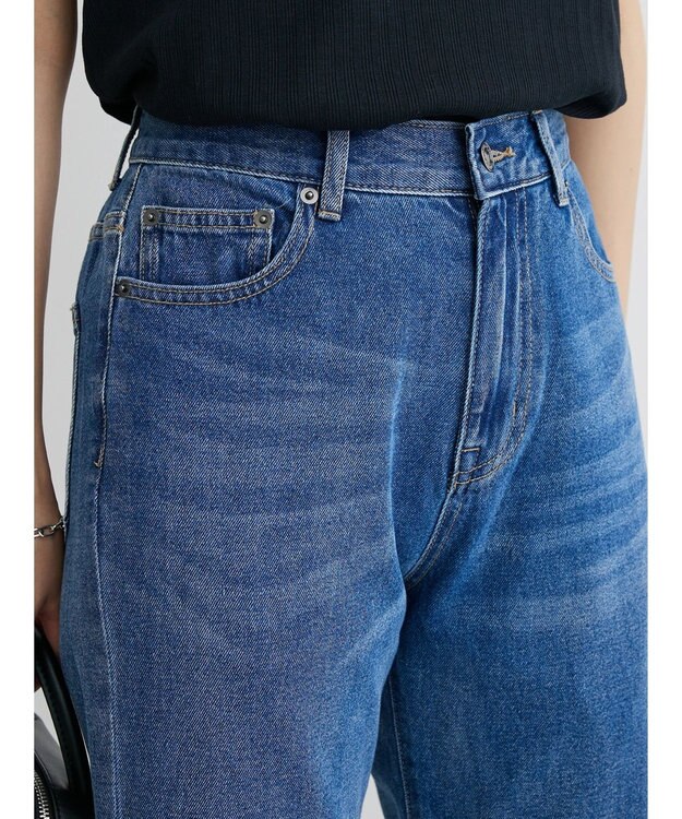 Green Parks ・ＳＵＧＡＲ　ＳＰＯＯＮ　カラーデニムフレアパンツ Indigo