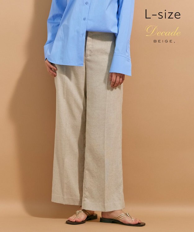 BEIGE， 【L-size】CAROLE / ワイドパンツ Sand