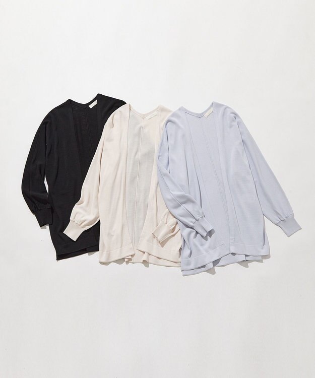 ANY SIS 【接触冷感・UVケア】アイスタッチ カーディガン ブルーグレー