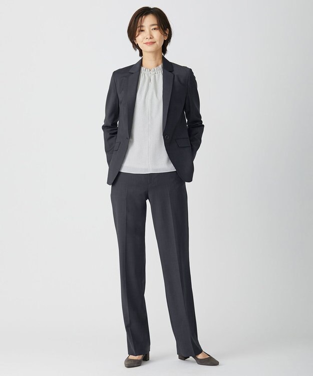 J.PRESS LADIES S BAHARIYE ストレート パンツ ネイビー系