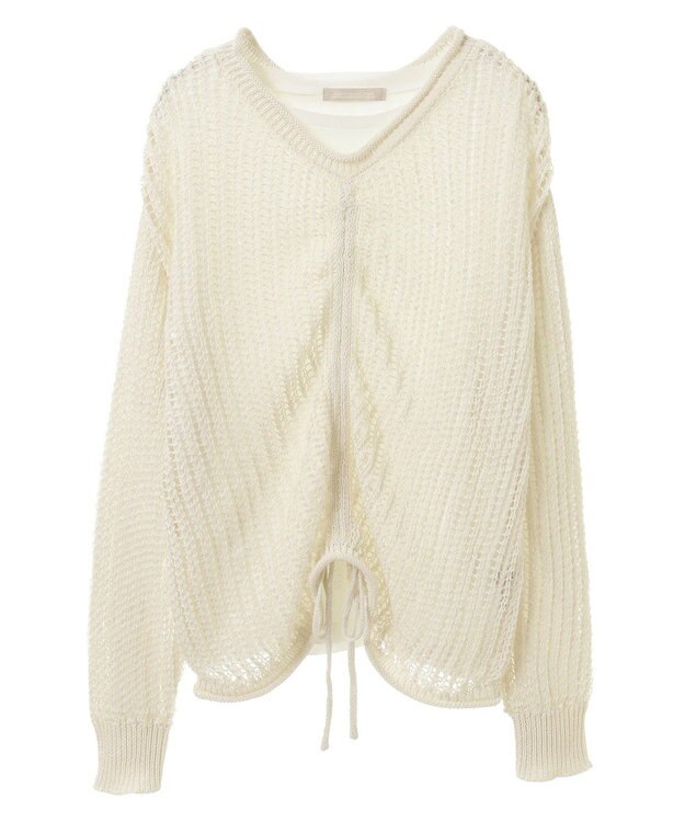 Green Parks ＳＥＴ２点２ｗａｙシャーリングニット＋インナー Off White