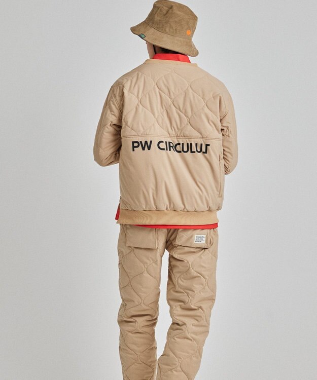 PW CIRCULUS 【MEN】ひょうたんキルティング中綿ブルゾン ベージュ系