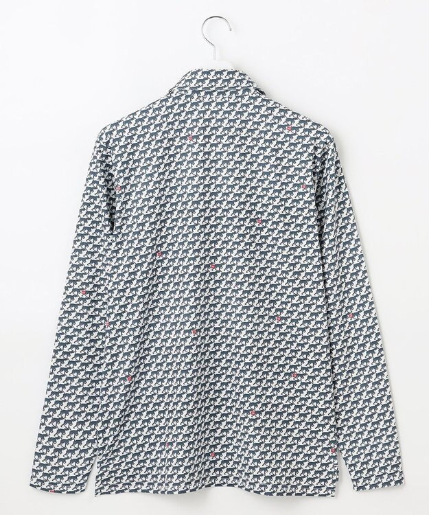 23区GOLF 【MEN】【吸水速乾/UVカット】ハウンドトゥース柄シャツ ホワイト系5