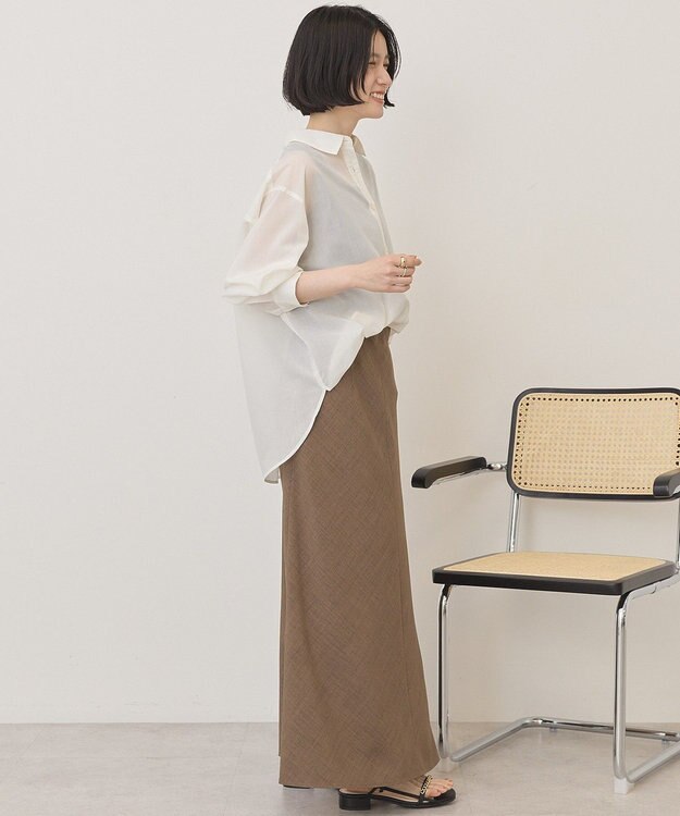 AMERICAN HOLIC リネンライクマーメイドスカート Brown