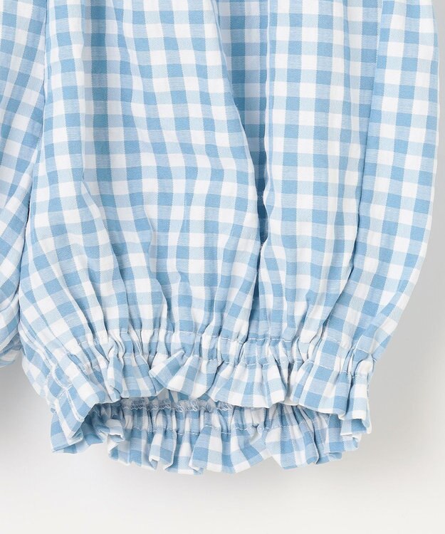 組曲 KIDS 【80-90㎝】ギンガム セットアップ ブルー系3