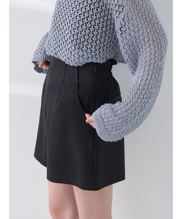 earth music&ecology カットツイルショートパンツ Black