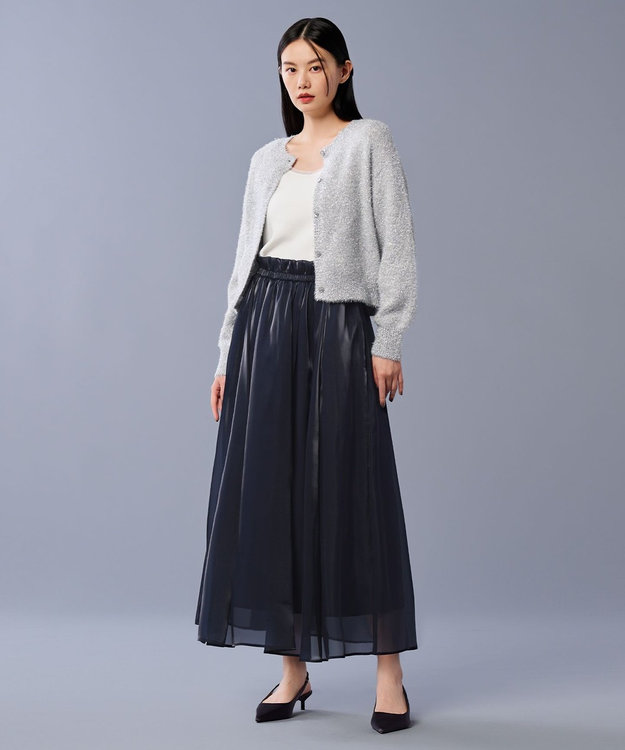 uncrave 【手洗い可】ブライトシャンブレー スカート（uncrave STANDARD） ネイビー