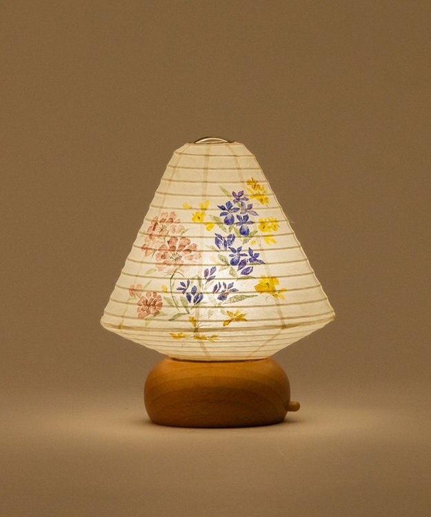 ちょうちん堂 【あかり道】〈手書絵付〉小花竜胆 ちょうちん ライト ホワイト