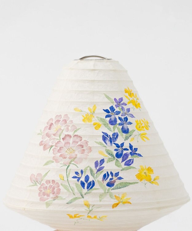 ちょうちん堂 【あかり道】〈手書絵付〉小花竜胆 ちょうちん ライト ホワイト