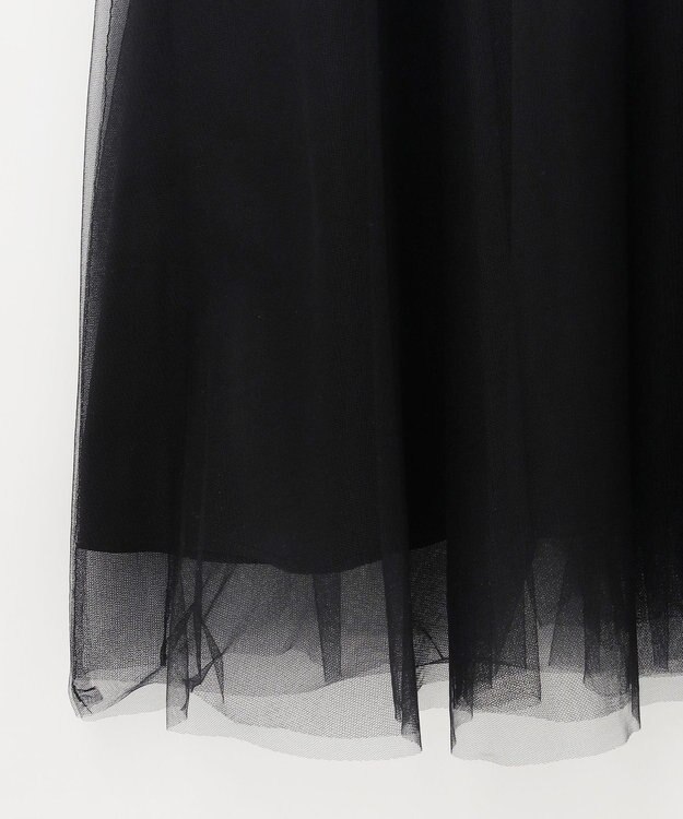 GRACE CONTINENTAL チュールドレープドレス ブラック