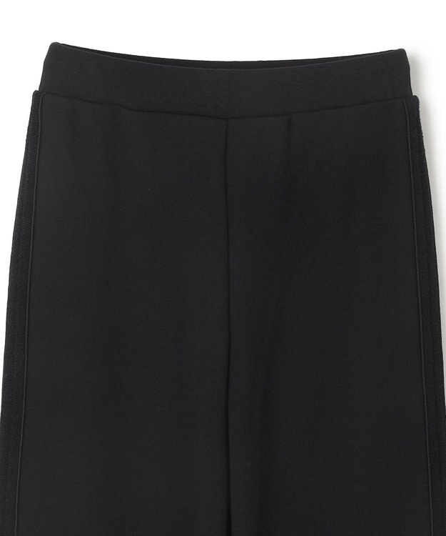 BEIGE， 【BEIGE,ecru/WEB限定・洗える】LOOP BACK / コットンワイドストレートパンツ Black