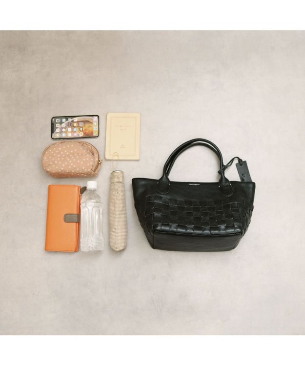 UNBILLION アトランタ ATLANTA / 牛革メッシュ手提げトート ブラック