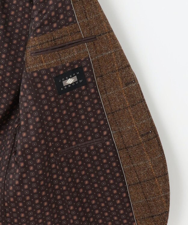 JOSEPH ABBOUD 【ツィード/UKファブリック】 ツイード　ウィンドーベン ジャケット ダークブラウン系4