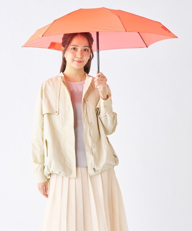 MOONBAT 【超コンパクト/晴雨兼用】Miracle Tech(ミラクルテック) 折りたたみ傘 プレーン ライトオレンジ