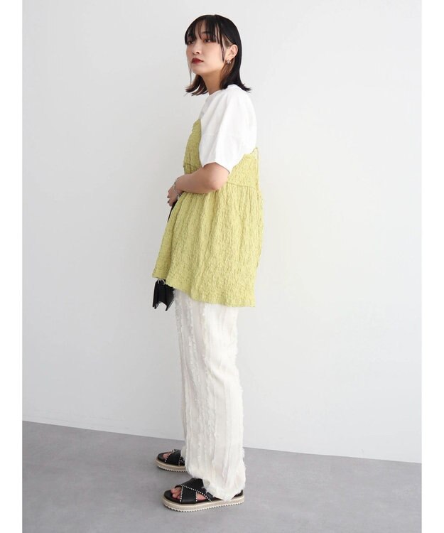 Green Parks カットＪＱキャミソール Light Green