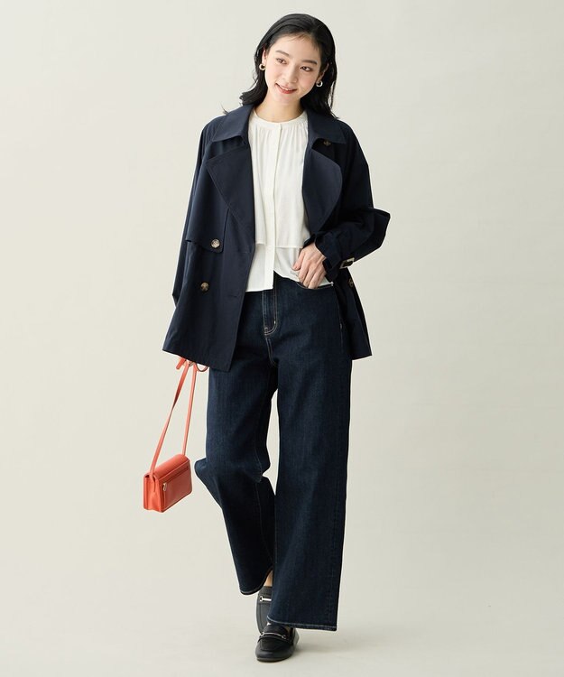 ANY エアフローライトトレンチコート ネイビー