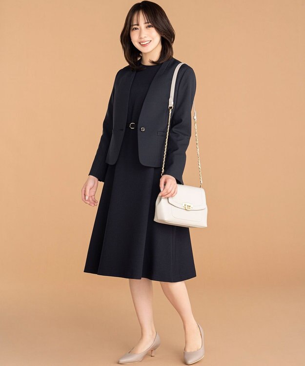 ANY SIS S 【低身長企画】レディフレア ワンピース ネイビー系