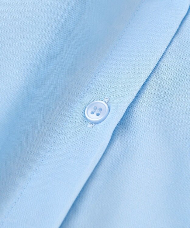 AMERICAN HOLIC イージーケア 接触冷感フレンチスリーブギャザーシャツ Sax