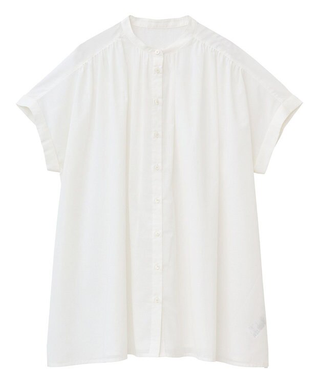 AMERICAN HOLIC イージーケア 接触冷感フレンチスリーブギャザーシャツ Ivory