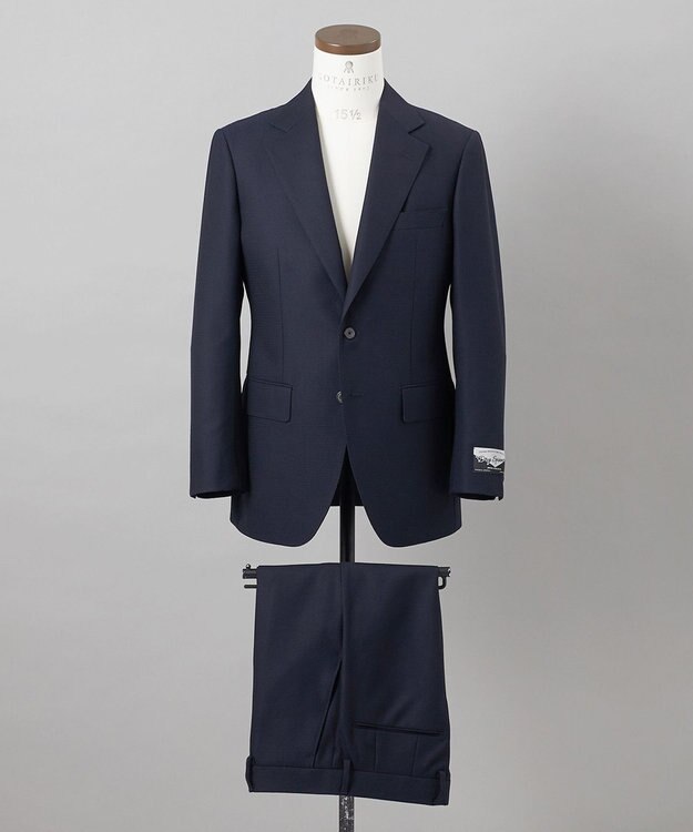 GOTAIRIKU 【御幸毛織】ドライスピナーツイルストレッチスーツ_ネイビー格子 ネイビー系8