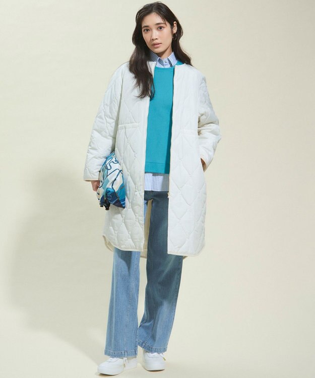 23区 S 【CLASSY.2月号掲載/洗える】CANCLINI ベーシック シャツ ブルーストライプ