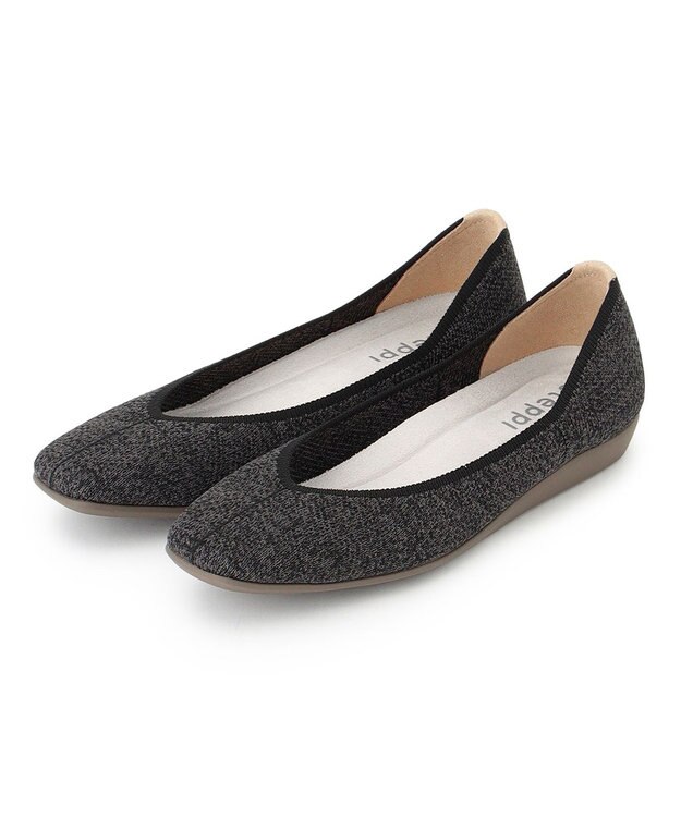 steppi 【洗える/撥水】 トリムスクエア パンプス ダークグレー