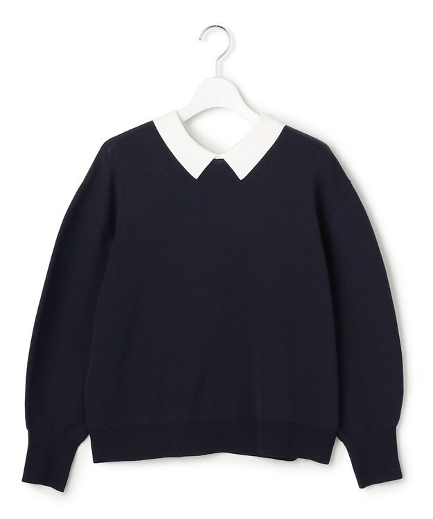 23区 【先行予約/WEB&一部店舗限定】バイカラーデザイン 2WAY ニット ネイビー系