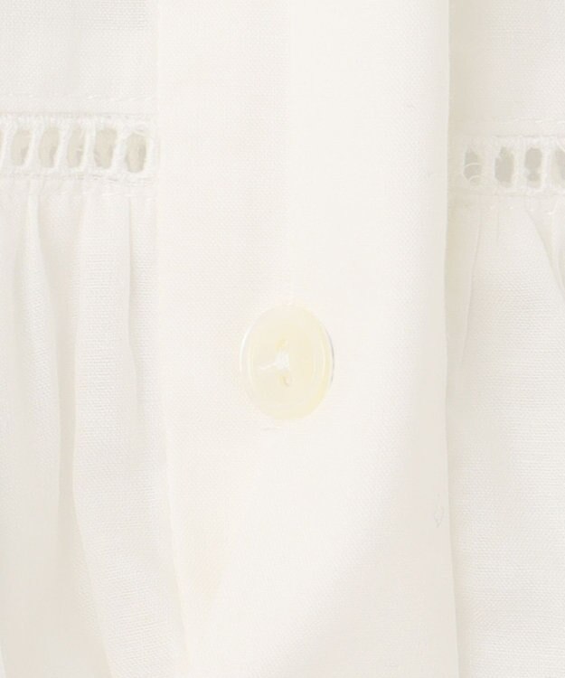 23区 【SLOW/洗える】コットンローン ティアードチュニック ブラウス ホワイト系