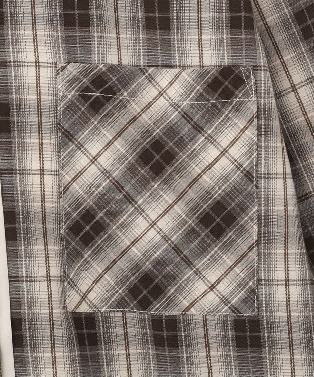 CRAFT STANDARD BOUTIQUE レイヤードライクチェックシャツ Brown