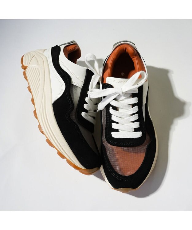 MODE ET JACOMO <carino>シースルー厚底スニーカー ブラックコンビ
