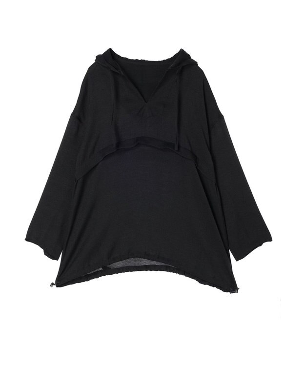 earth music&ecology シアーアノラック Black