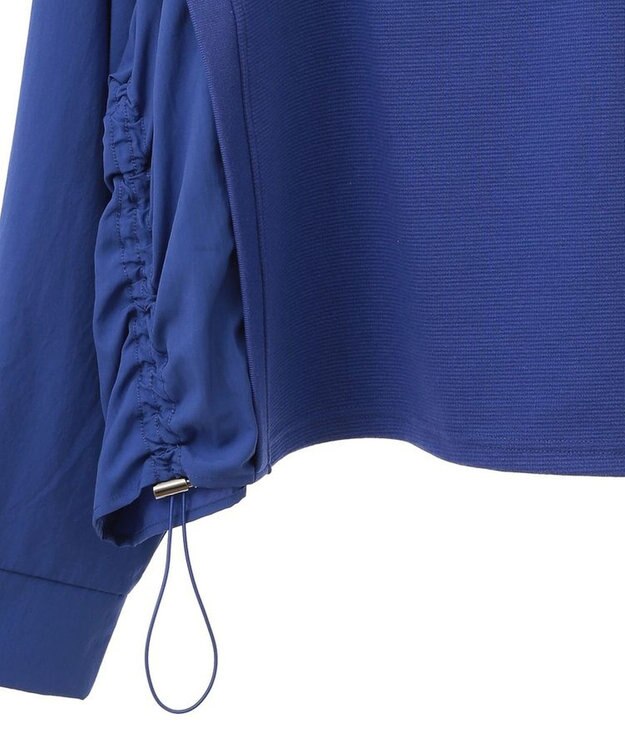 Green Parks リップルドッキングシャーリングプルオーバー Blue