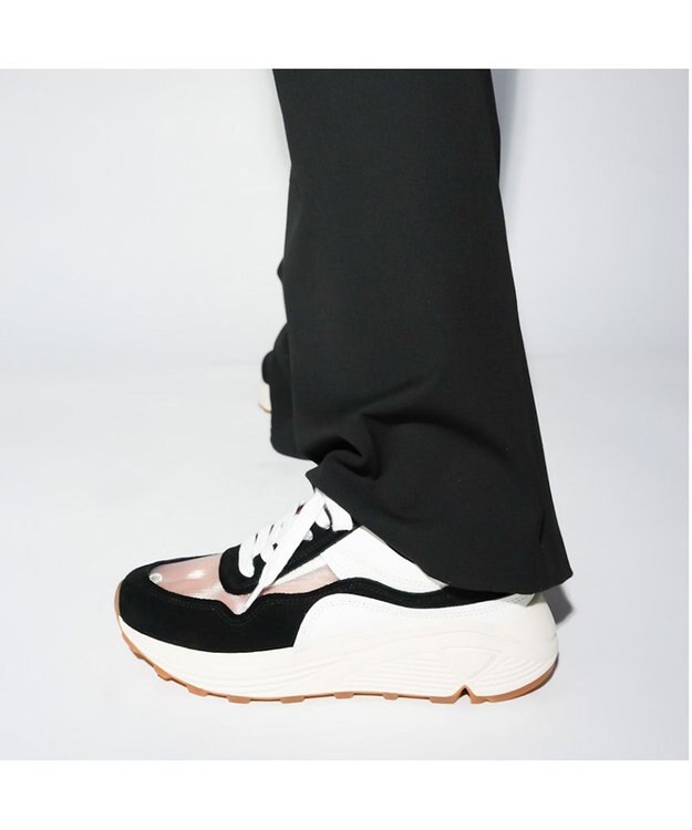 MODE ET JACOMO <carino>シースルー厚底スニーカー ブラックコンビ