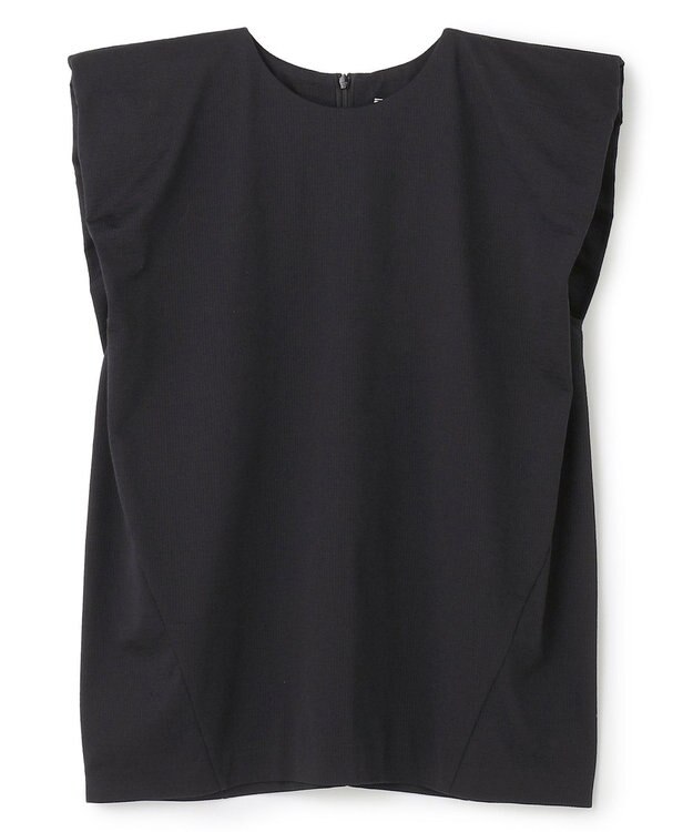 BEIGE， 【洗える】SCALA / コットンリネンボリュームスリーブトップス Black