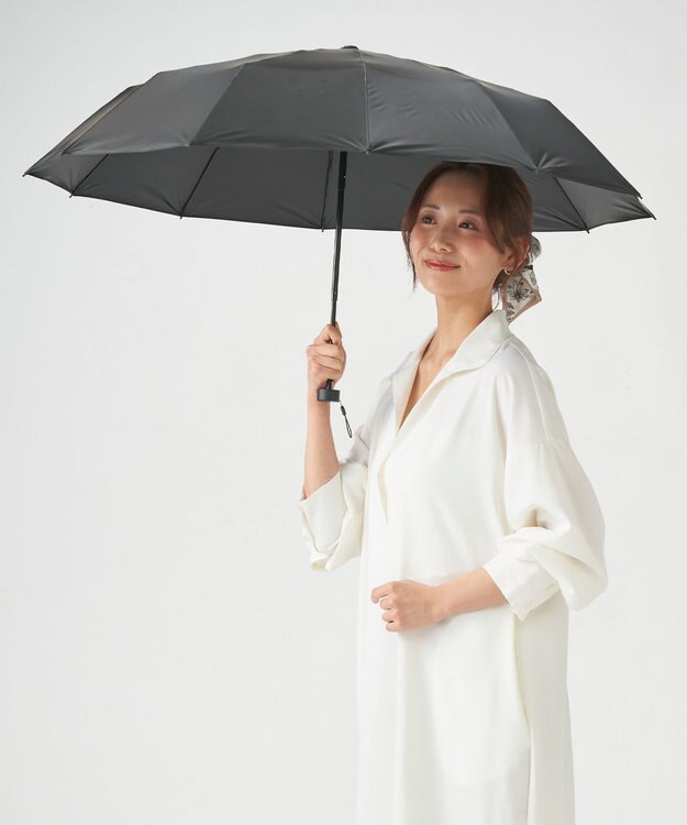 MOONBAT 【遮光100％/超軽量/耐久性】マジで軽い傘 晴雨兼用 折りたたみ日傘 マジカルテックプロテクション Tough 12 rib 55cm ブラック