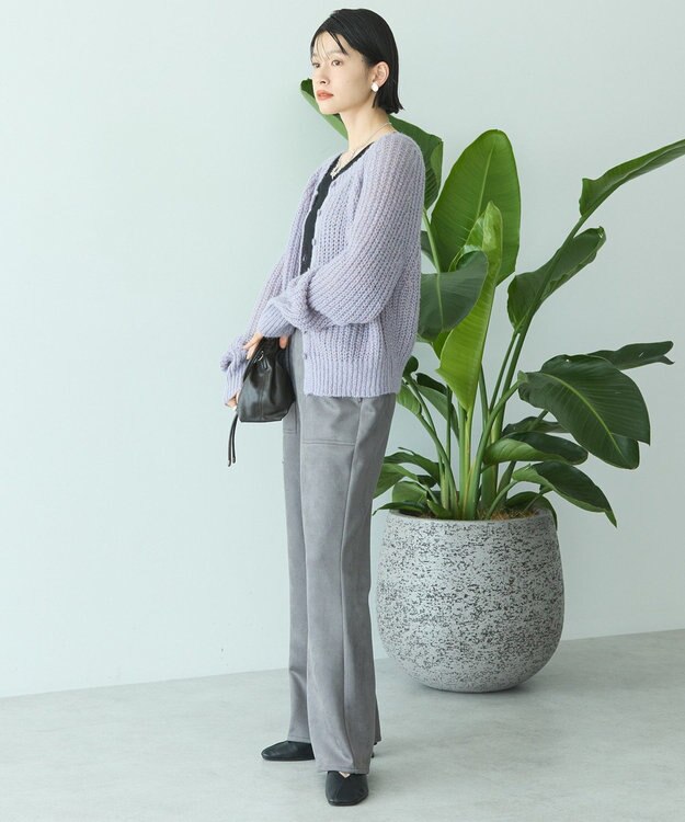 AMERICAN HOLIC ヌバック調ベイカーフレアパンツ Gray