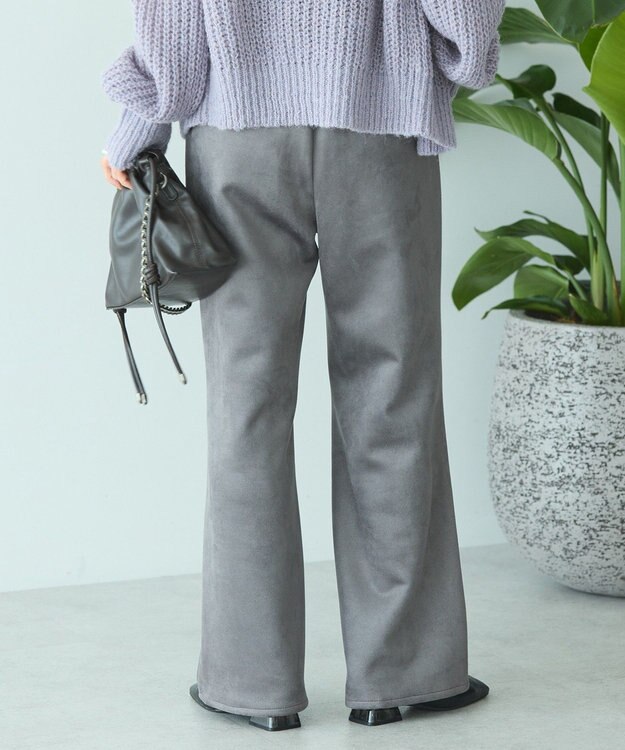 AMERICAN HOLIC ヌバック調ベイカーフレアパンツ Gray