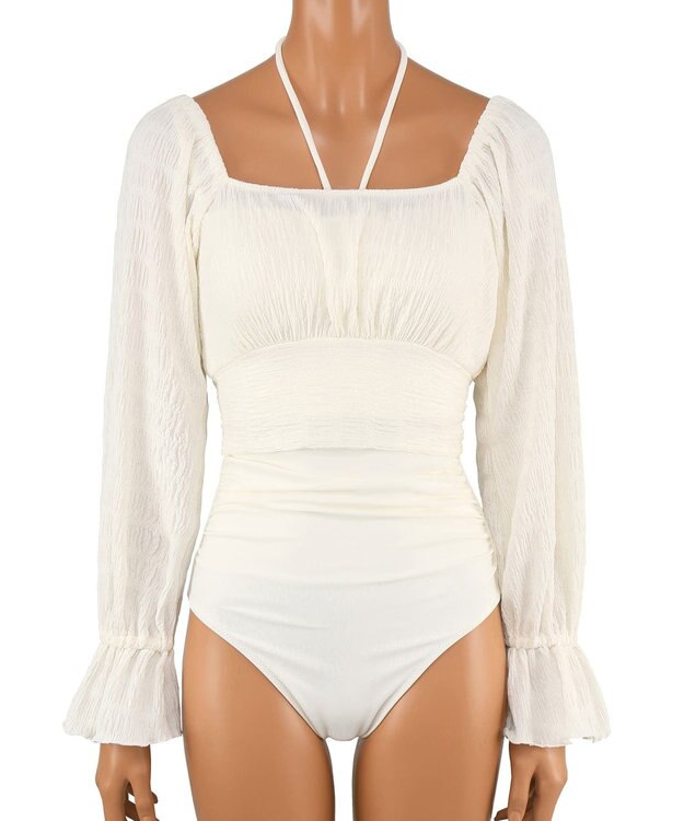 San-ai Resort（三愛水着楽園） 【SALE】トップス付き3点セット水着　9M　【San-ai Resort（サンアイリゾート）】 ホワイト