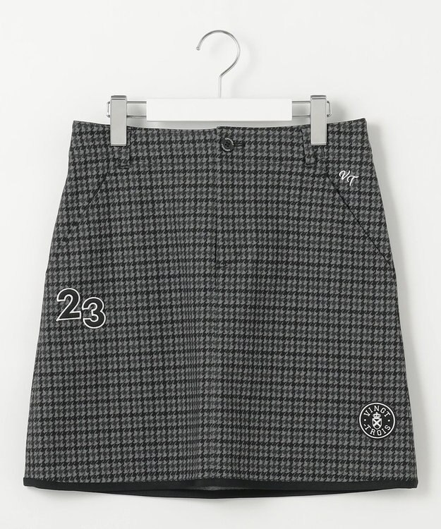 23区GOLF 【WOMEN】ガンクラブチェックプリントスカート ブラック系3