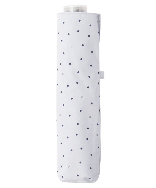 MOONBAT Fuwacool(フワクール) フワクールホワイト 晴雨兼用日傘 折りたたみ傘 ランダムドット 軽量 一級遮光／遮熱／UV ライトグレー