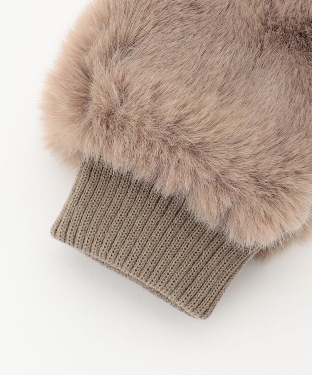 ANY リブニットハンドグローブ モカ