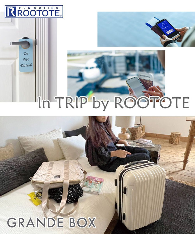 ROOTOTE 1162【大容量:キャリーケース装着可能】SC.グランデボックス.グリスン-A 01：ベージュ