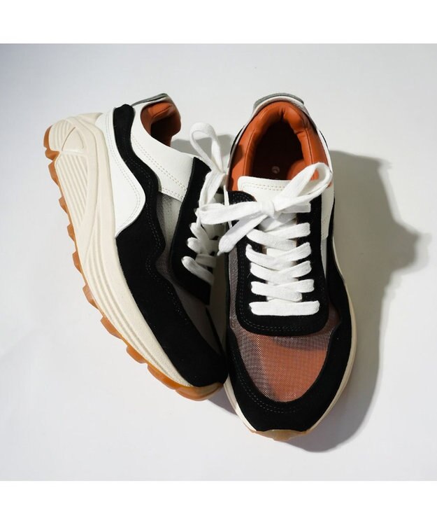 MODE ET JACOMO <carino>シースルー厚底スニーカー ブラックコンビ
