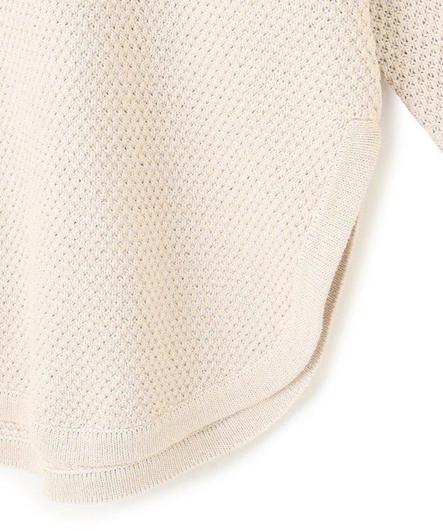 UNFILO ラメリンクス ラウンドテールニット ベージュ