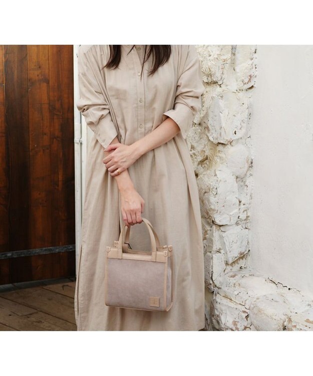 Regalo Felice 【水に強いスエード調素材 / 2way】ショルダー / REGALO LBE(ピンクベージュ×ベージュ)