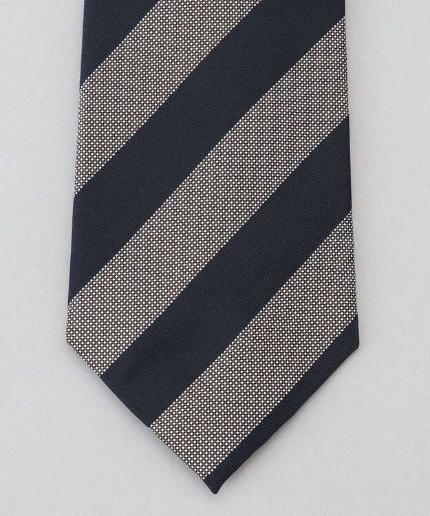 GOTAIRIKU  GOTAIRIKU別注【日本製】シルク ネクタイ_レジメンタル柄 ネイビー系1